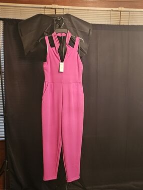 BOLD elements Hot Pink Sleeveless Jumpsuit